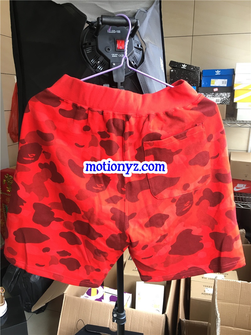 Red Bape Camo Shorts